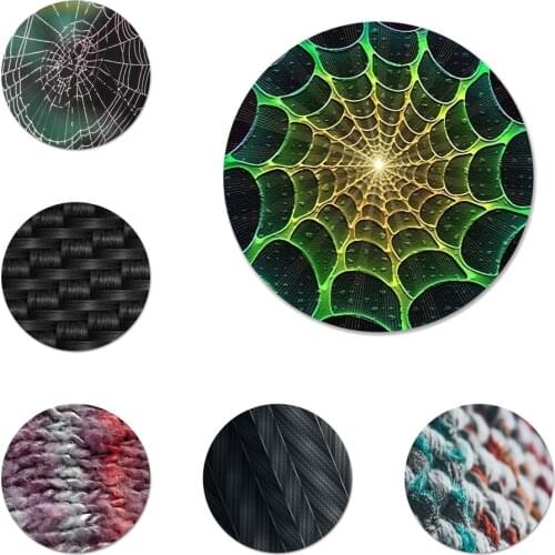 58mm weaving Icons Pins Badge Decoration Brooches Metal Badges For Backpack Decoration