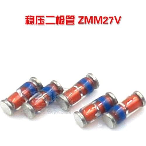 ZSM27V SOD80 LL34 1206 Cylindrical Glass 0.5W 27V New Patch Zener Diode