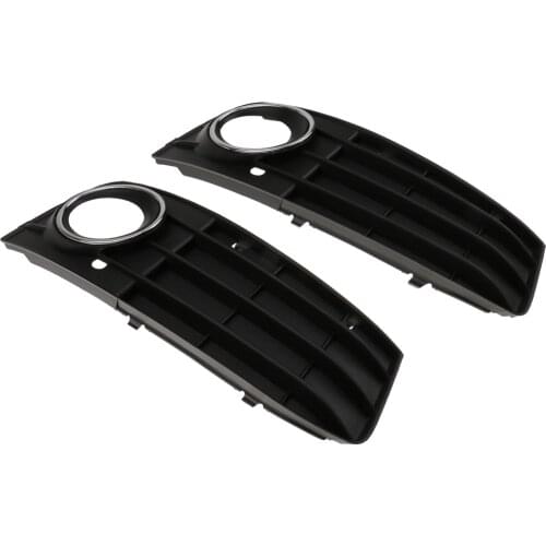 1 Pair Front Bumper Fog Light Grille Cover For Audi A4 A4L B8 2009 2010 2011