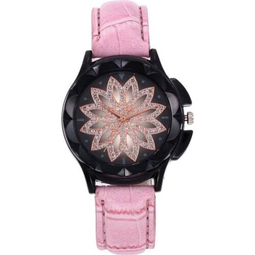 12 Diamond-studded Shining Ladies Watches Fashion Trend Leather Strap Watches Reloj Mujer Womens Watches Top Brand Female Clock