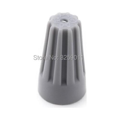 2000PCS Electrical Wire Twist Nut Connector Terminals Cap P1 Gray/Grey Closed Terminal Lugs Press Line Cap 22-14 AWG