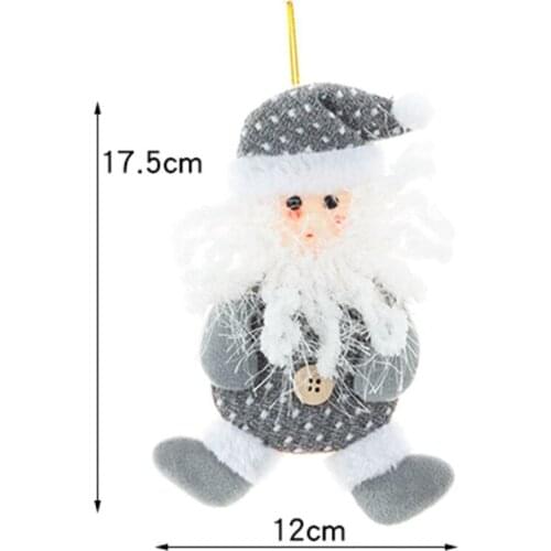 3pcs/set Christmas Tree Decorations Santa Claus Snowman Doll Hanging Ornaments 425F