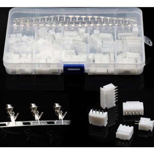 350PCS XH-2.54mm White Dupont Connector Pin Jumper Header Housing Wire Connectors Male Female Crimp Pins Kit With Box