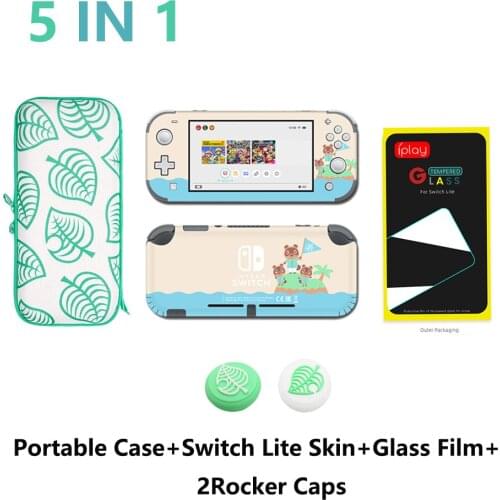 Mini Nintend Switch Lite Accessories Travel Carrying Bag NS Bag Case & Thumbsticks Grips Cap for NS for Switch Lite Glass Film