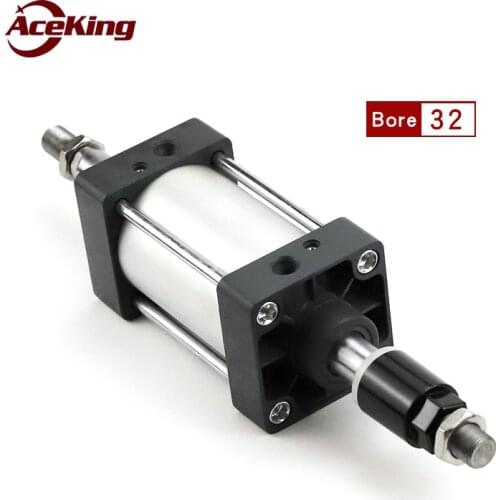 Large cylinder diameter pneumatic punch standard cylinder SC adjustable stroke scj32x25x50x100x150x200-25-50-75-100-s