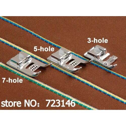 Domestic sewing machine parts 3 5 7 Hole Cording Foot presser foot for singer juki pfaff elna baby lock janome elna