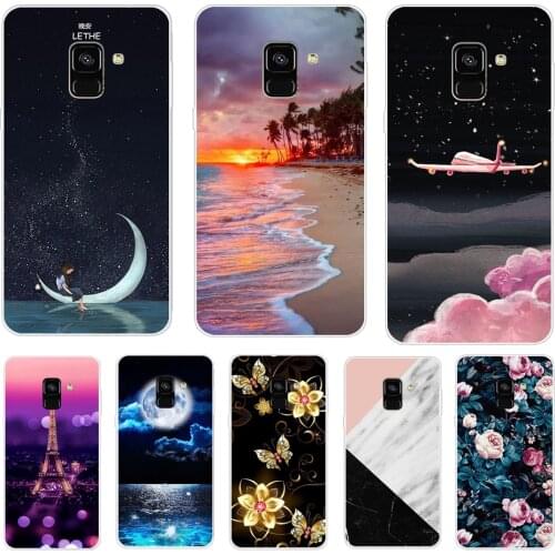 Case For Samsung Galaxy A8 2018 A530 A530F Case Cute Soft TPU Silicon Cover For Samsung A8 Plus 2018 A730 A730F Case Clear Cat