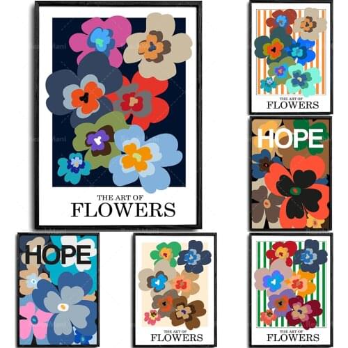 Floral Art ART PRINT Wall Decoration Retro Poster Gallery Wall Minimal Artwork