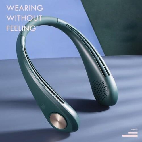 Neck Fan Cooling Air Cooler Electric Air Conditioner Lazy Neck Hanging Cooler USB Rechargeable USB Powered Desk