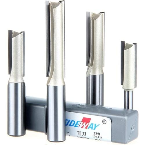 Router Bits Straight Bit 1/4 Shank 1/4*5/32 Blade Tungsten Carbide 2 Flutes Professional Router bit Tideway 2960