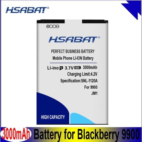 HSABAT 3000mAh JM1 High Capacity Battery Use for Blackberry 9900/9930/9850/9860 phones