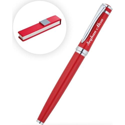 Personalized Boxed Luxury Red Roller Pen (Model 1740)