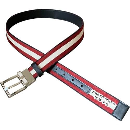 Italian lvrvbv classic leisure and business double-sided belt, the first layer of cow leather with woven belt and box dust bag