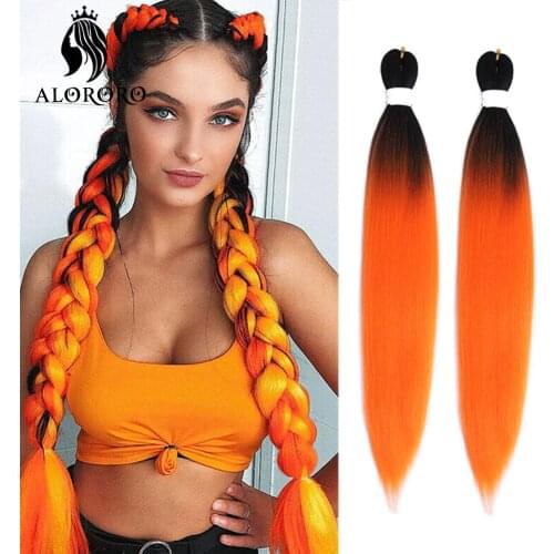 Alororo Braiding Hair Braids Extensions Synthetic Afro Color Hair 24 Inches Pre Stretched Braiding Hair 35 Colors Easily Braids