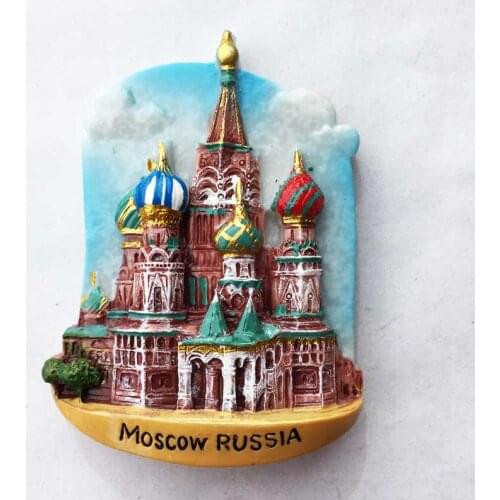 Asia Russia 3D Fridge Magnet Tourist Souvenirs Refrigerator Magnetic Decoration Articles Collection Handicraft Gift
