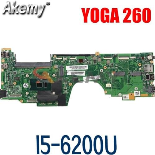 Laptop motherboard For LENOVO Thinkpad YOGA 260 LA-C581P SR2EY i5-6200U Mainboard 01AY879 LA-C581P