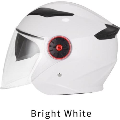 Motorcycle Half Face Helmet Black Blue Color Adult Man Woman Four Season Double Visor M L XL XXL Electric Battery Car Helmet