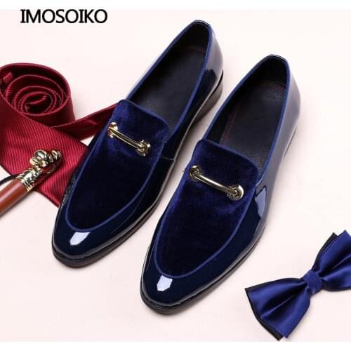New Mens Casual Shoes Pointed Toe Suede Paint Stitching Loafers British Style Fashion Small Leather Shoes Large Size 38-48