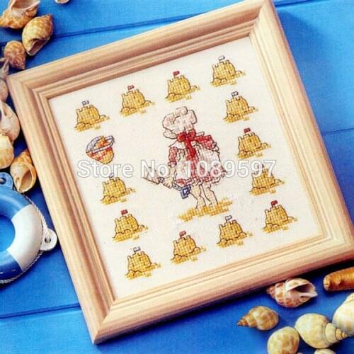 Fishxx Cross Stitch Kit European Guadalesse Crazy11-2 Gold Childhood Girls Castle