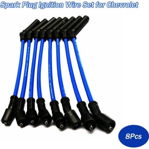 8Pcs Spark Plug Ignition Wire Set for Chevrolet LSX LS LS1 LS2 LS3 LS6 10mm