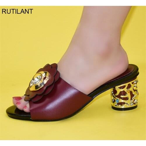 Latest Italian Shoes African Shoes Without Bag Set Comfortable Women Shoes for Parties Wedding Shoes Bride African Dress Women