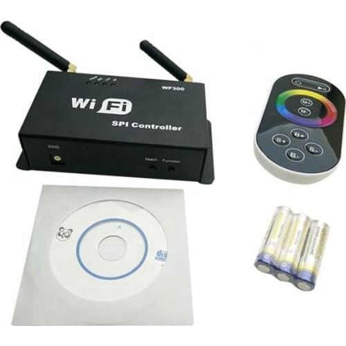 WIFI300 SPI WiFi Pixel Controller; With Touchable Screen Remote DC5~24V input For WS2811 WS2801 WS2812B SK6812 Led Strip