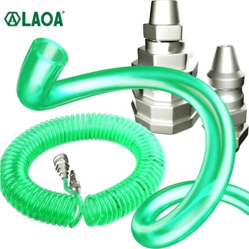 LAOA Pneumatic Spring Tube Air Compressor Air Pump Trachea Hose Telescopic PU Spiral Duct With Quick Connector 6m 12m