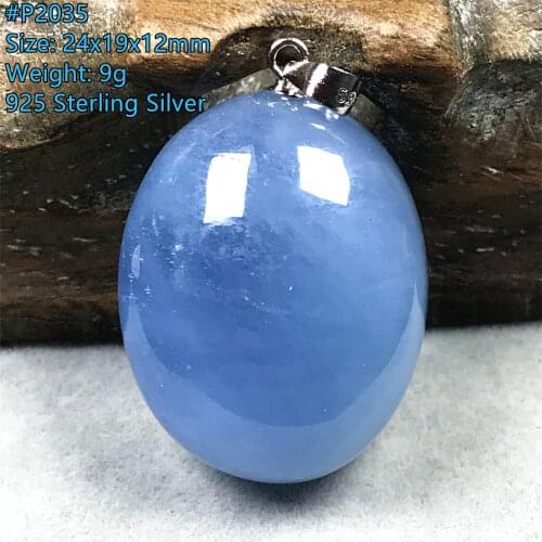 Genuine Natural Ocean Blue Aquamarine Pendant Jewelry For Woman Lady Man Silver Crystal 31x21x12mm Beads Waer Drop Stone AAAAA