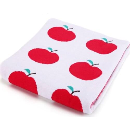 Instagram Popular Small Apple Adorable Baby Blanket Soft Safety Sleeping Infant Swaddle Photograph Accessories Bedding Decor