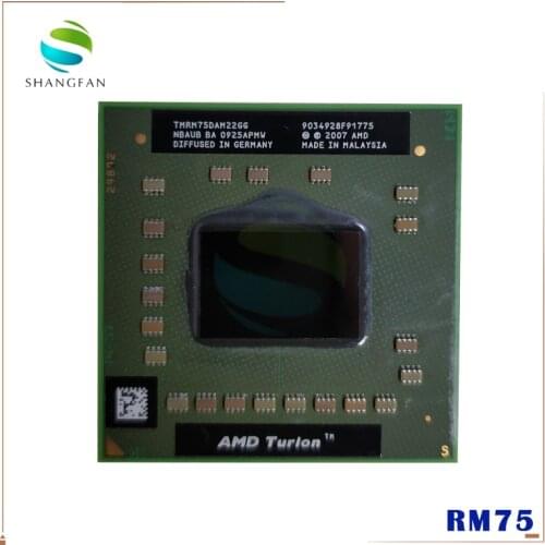 AMD Turion 64 X2 Mobile technology RM-75 RM 75 RM75 2.2 GHz Dual-Core Dual-Thread CPU Processor TMRM75DAM22GG Socket S1