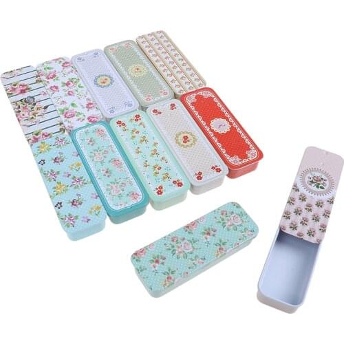 1PCS Rectangular Slide Cover Mini Iron Box Storage Box Wedding Jewelry Pill Cases Portable Tin Boxs Container Grocery Candy Box