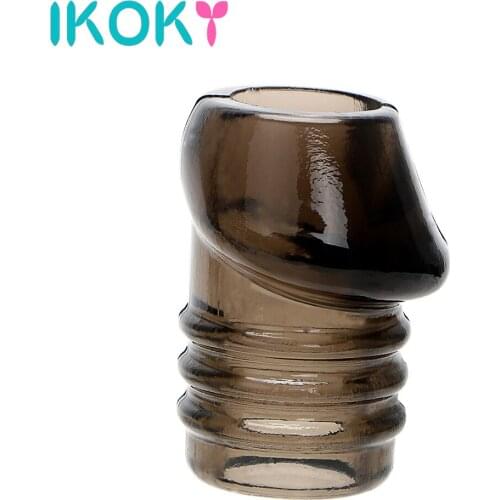 IKOKY Cock Ring Penis Ring Sex Toys For Men Delay Ejaculation Screw Type Glans Penis Sleeve Adult Sex Toys Chastity Cockring
