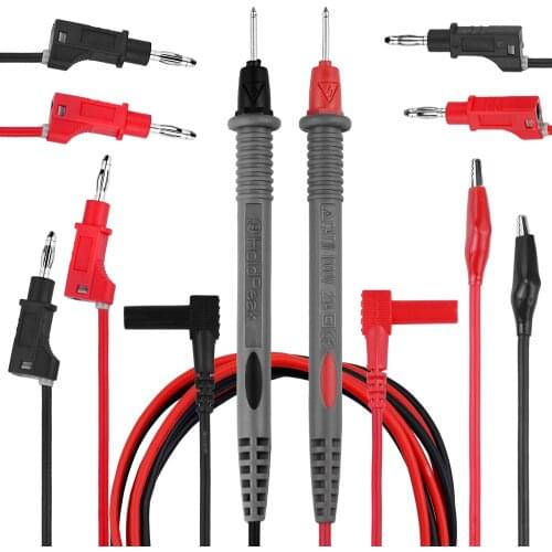 3 pairs Digital Multimeter probe Soft-silicone-wire Needle-tip Universal test leads Probe Wire Pen Cable with Alligator clip