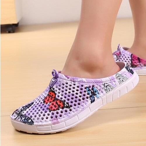 Butterfly Printing Slippers Women Outside Beach Shoes Home Slippers Unisex Slides Flats Shoes Women Summer Sandals