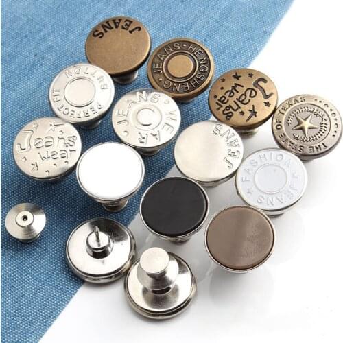 Replacement Jean Buttons For Clothing Jeans Perfect Fit Adjust Pin Button Sewing Clothes Accseeories Handmade Dropshipping