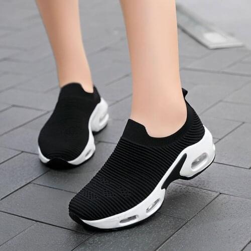 Women Flats Platform Loafers Ladies Elegant Mesh Breathable Walking Shoes Autumn Slip On Casual Womens Shoes Footwear 35-42