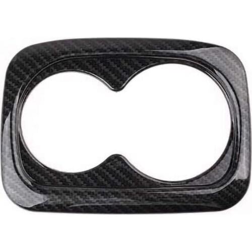 Rear Cup Holder Panel Trims ABS Carbon Fiber Style Beverage Hold Decal Interior Moulding Stickers for Honda Civic 2019 2018 2017