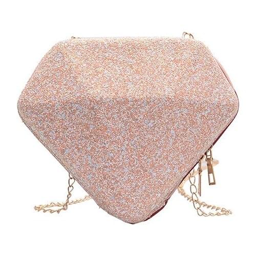 Womens bag new fashion Korean version chain foreign style Sequin Single Shoulder Bag Fashion 2022 diamond shape messenger bag