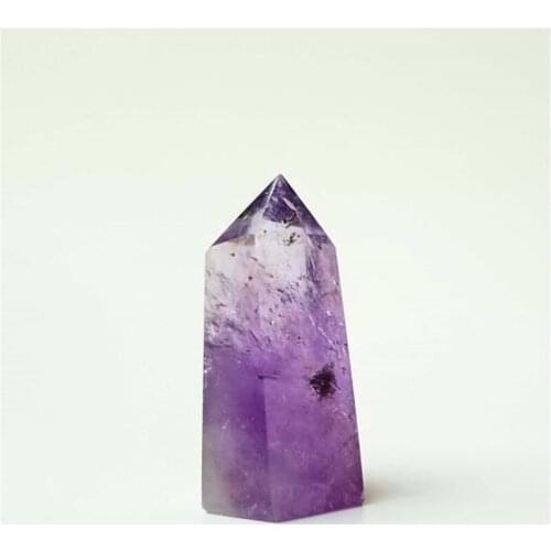 100% nice Natural Purple Amethyst Quartz Flat Bottom Crystal polished single point healing as gift