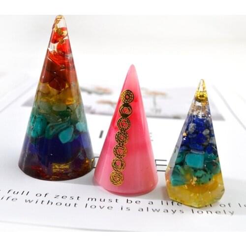 3Pcs Cone Pendant Silicone Resin Mold Hexagonal Cone Pendant Resin Casting Mold LX9E