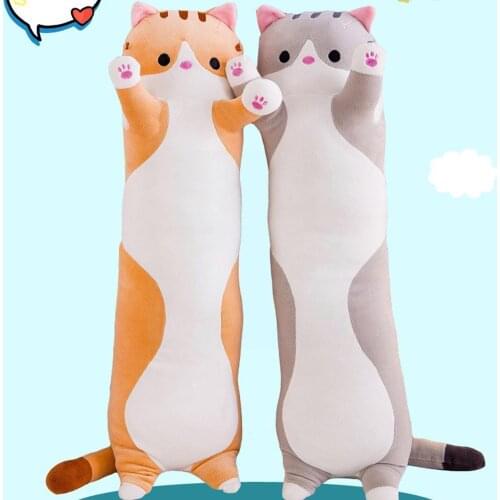 70cm Comfort Soft Stuffed Sleeping Pillow Long Cotton Plush Animal Children Cartoon Gift Cute Stuffed Cats Dolls Toy