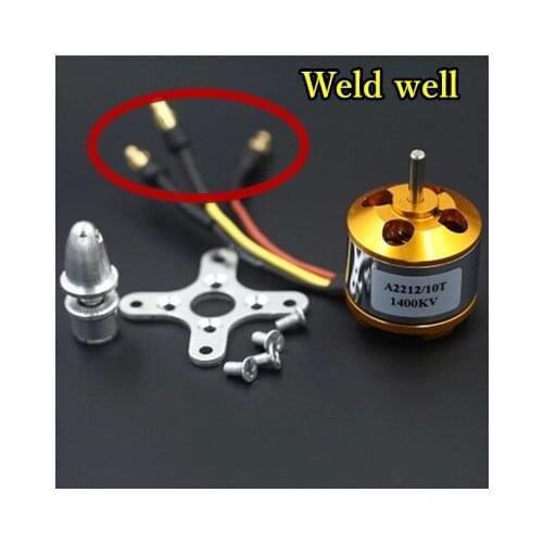 A2212 KV1400 Kv1000 KV2200 RC Brushless motor rc spare parts Firepower for airplane helicopter Banana Plug Weld well