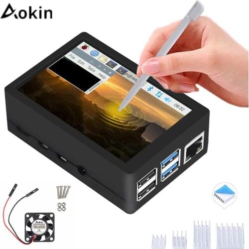 Touch Screen Case 3.5 inch For Raspberry Pi 4 Screen Raspberry Pi Cooling Fan Heatsinks 320x480 Pixel Monitor TFT LCD Display