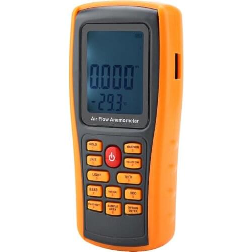 GM8902+ LCD Display Digital Anemometer Air Flow Wind Speed Scale Meter Air Flow Anemometer Digital Air Wind Speed Scale Meter