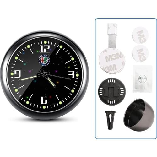 For Alfa Romeo 159 Giulietta Giulia 147 156 Mito Stelvio GT Sportiva Car clock style sticker Watch Auto decoration Accessories