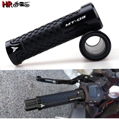 For Yamaha MT03 MT07 MT09 MT10 MT-03 MT-07 MT-09 MT-10 2014-2021 Motorcycle CNC Rubber Handlebar Grip Motocross Handle Bar Grips