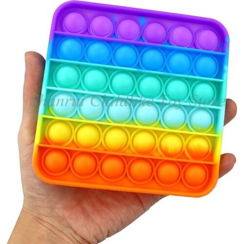 Fidget Toys Bubble Sensory Decompression Toy Squeeze Stress Reliever Hand Children Educational Math Bubble Toys