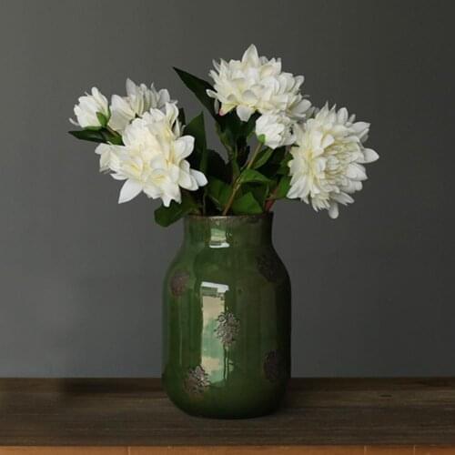 Artificial Flower Multipurpose Non-fading Faux Silk Cloth Household Fake Dahlia for Home