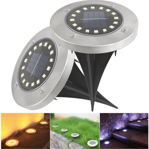 Quality Solar powered ground light Garden pathway deck lights with 4/8/10/12/16 LED waterproof lamp for yard driveway lawn road
