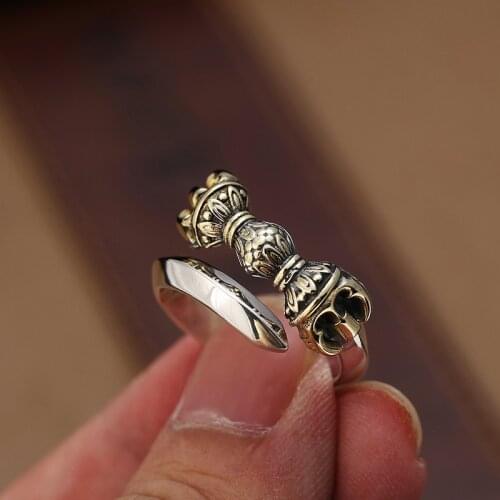 100% s925 sterling silver creative design sword ring men male opening Thai silver personality cool wild ring men women